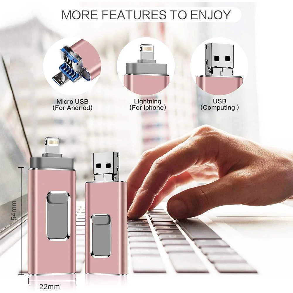 Portable USB Flash Drive for iPhone, iPad & Android - Image 4