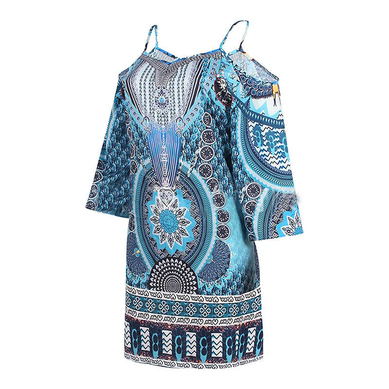 Printed Crew Neck Slip Dress - Image 12
