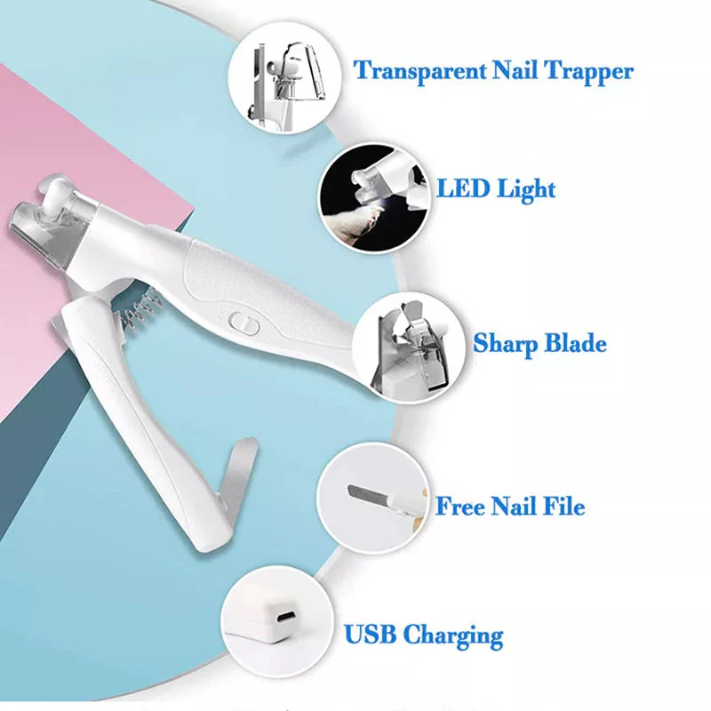 Professional LED Light Pet Nail Clippers - Image 4