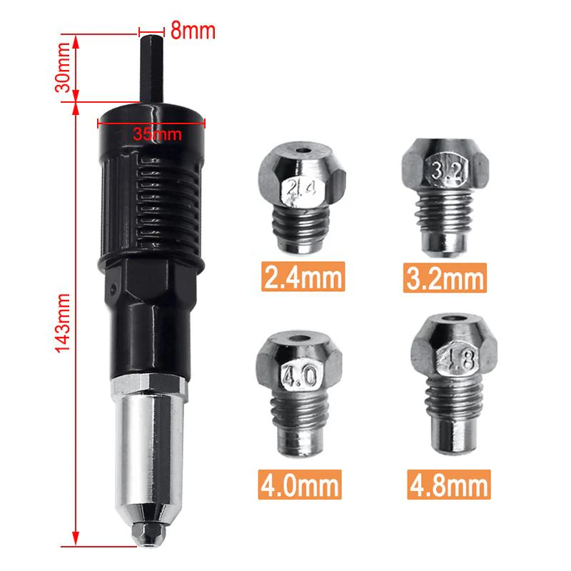 Professional Rivet Gun Adapter Kit - Image 5