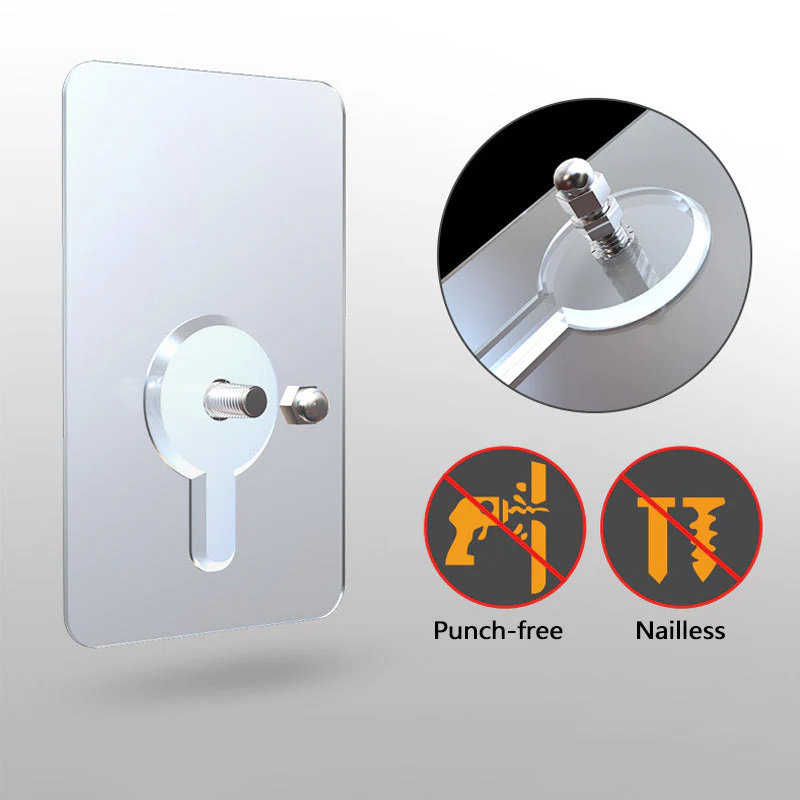 Punch-free Tranaparent Hooks (12 PCS) - Image 3