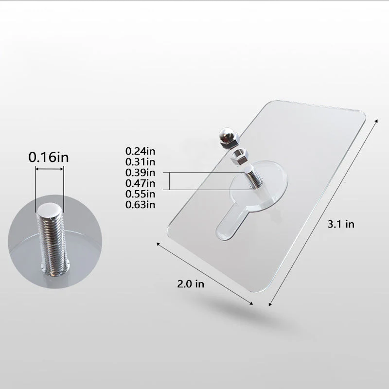 Punch-free Tranaparent Hooks (12 PCS) - Image 8