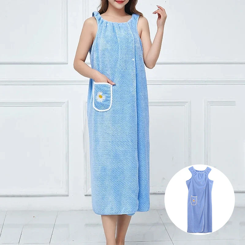 Quick Dry Absorb Water Wearable Bath Towel - Image 17