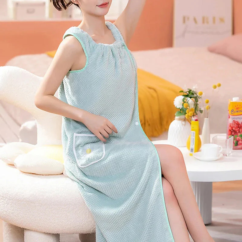 Quick Dry Absorb Water Wearable Bath Towel - Image 21
