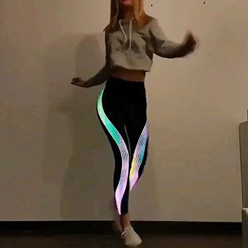Rainbow Reflective Leggings - Image 2