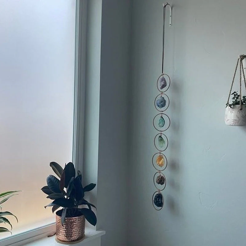 Raw Crystal 7 Chakra Gemstone Wall Decor - Image 10