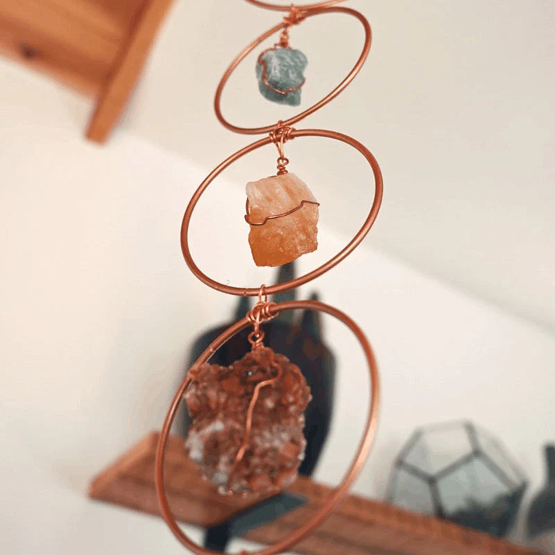 Raw Crystal 7 Chakra Gemstone Wall Decor - Image 3