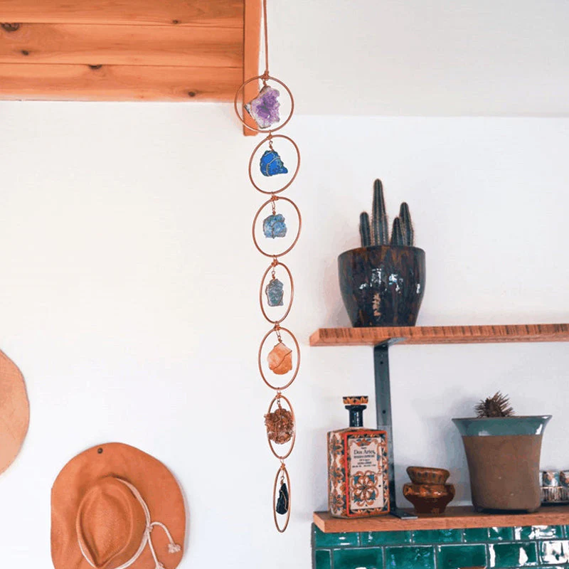 Raw Crystal 7 Chakra Gemstone Wall Decor - Image 4