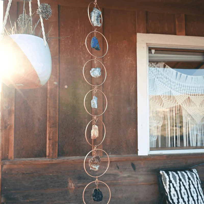 Raw Crystal 7 Chakra Gemstone Wall Decor - Image 5