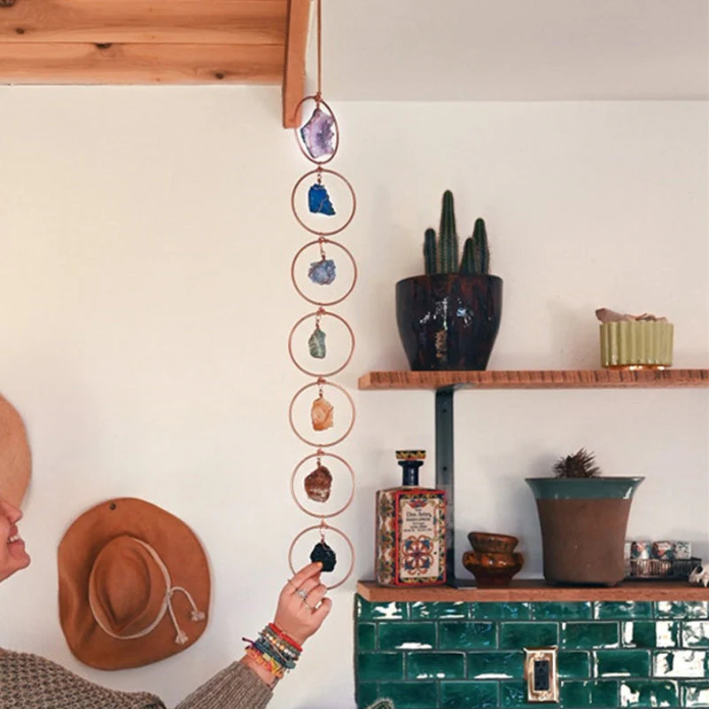 Raw Crystal 7 Chakra Gemstone Wall Decor - Image 7