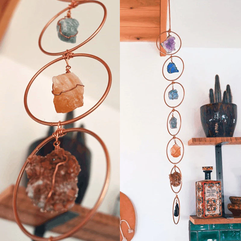 Raw Crystal 7 Chakra Gemstone Wall Decor - Image 9