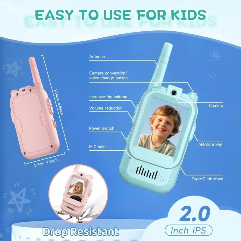 Rechargeable Video Walkie Talkies for Kids - Image 5