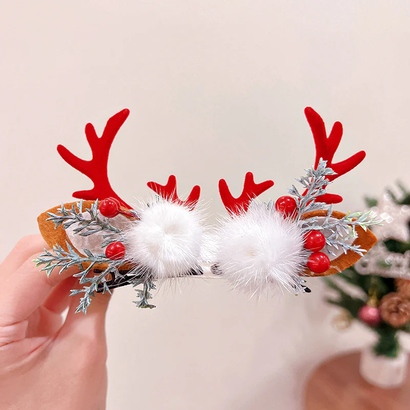 Reindeer Antlers Xmas Hair Clip - Image 2