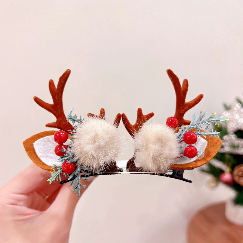 Reindeer Antlers Xmas Hair Clip - Image 3