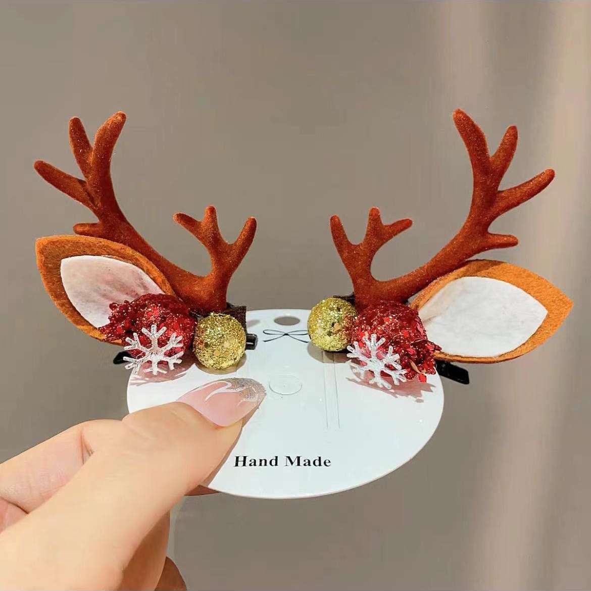 Reindeer Antlers Xmas Hair Clip - Image 5