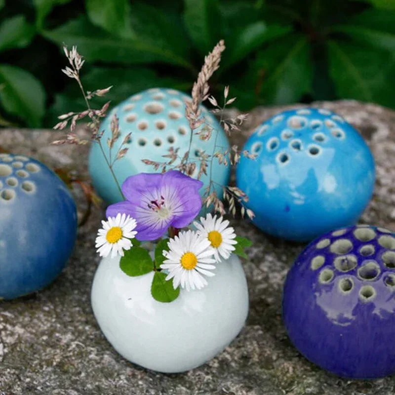 Resin Handmade Vase Flower Stone Table Decor - Image 5