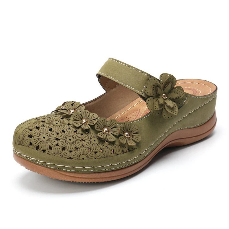 Retro Chic Hole Sandals - Image 10