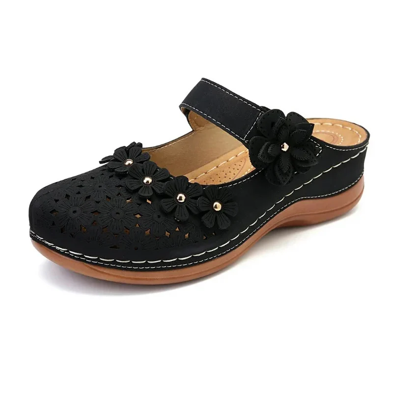 Retro Chic Hole Sandals - Image 11