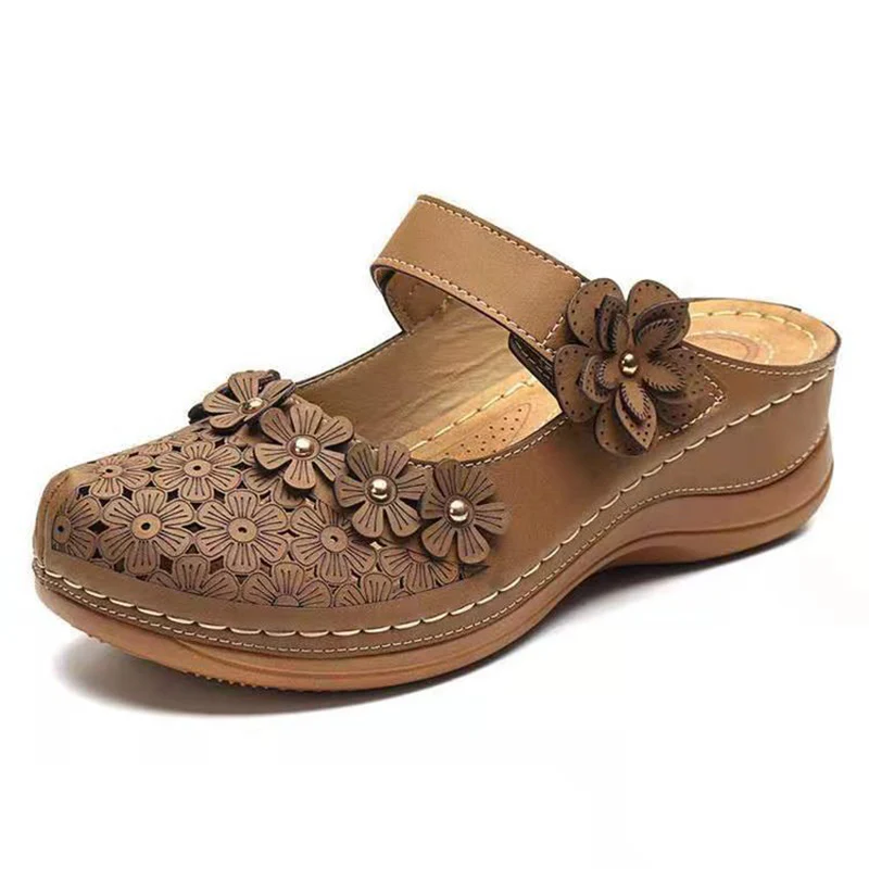 Retro Chic Hole Sandals - Image 15