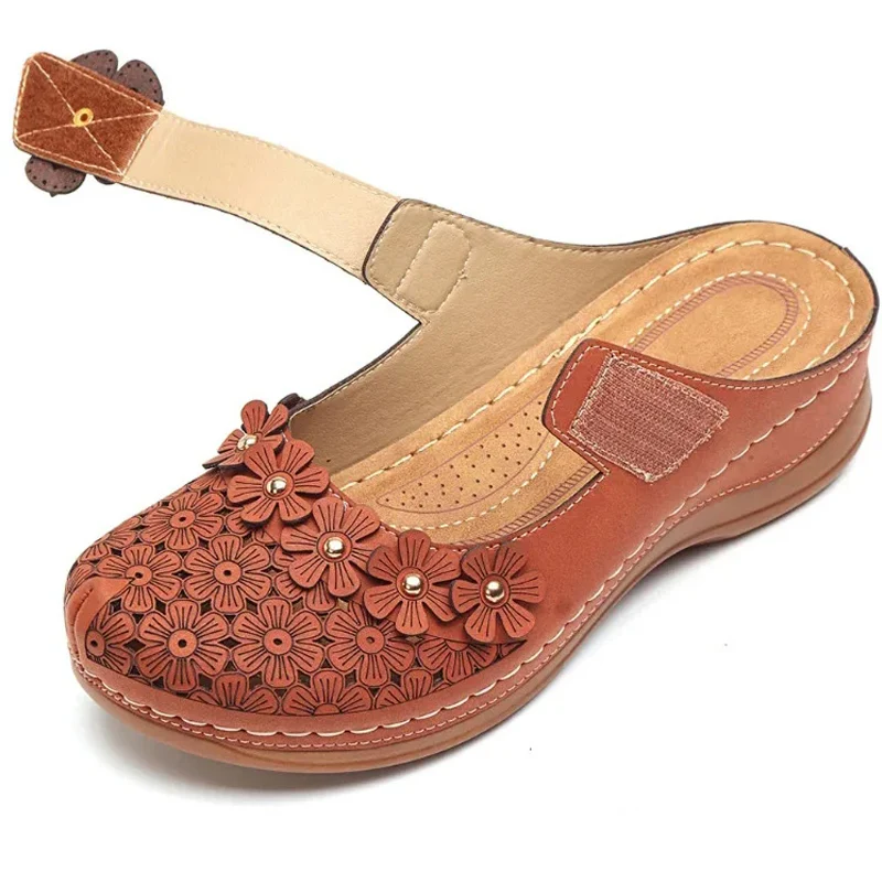 Retro Chic Hole Sandals - Image 4