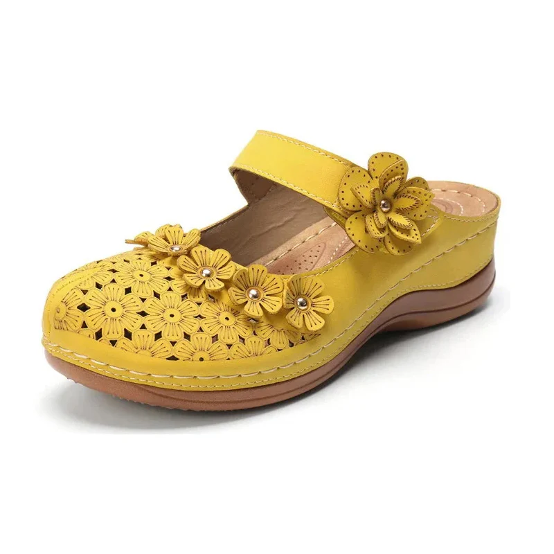 Retro Chic Hole Sandals - Image 8