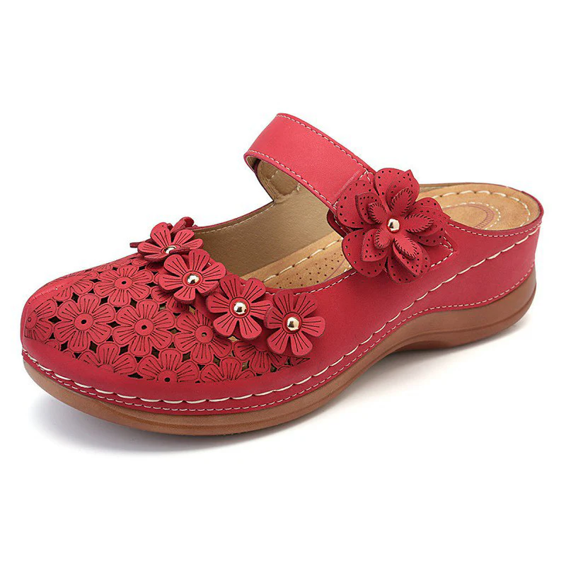 Retro Chic Hole Sandals - Image 9