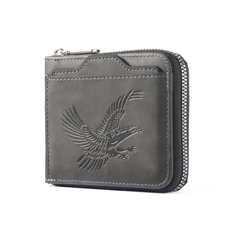 Retro Eagle Embossed Horizontal Men's Wallet - Image 14