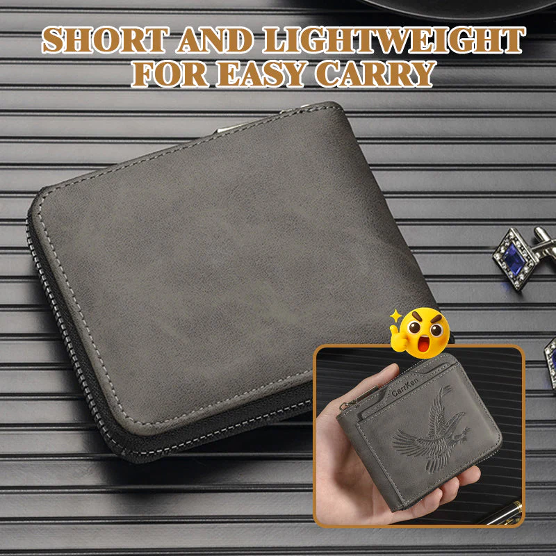Retro Eagle Embossed Horizontal Men's Wallet - Image 3