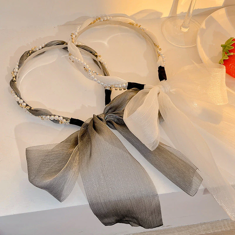 Retro Long Ribbon Headband - Image 5