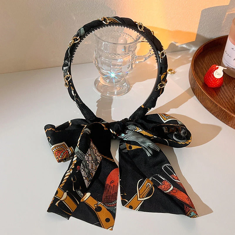 Retro Long Ribbon Headband - Image 8