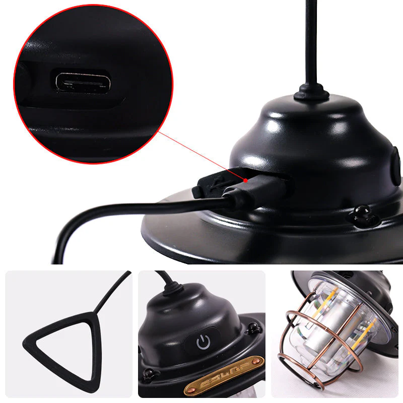 Retro Waterproof LED Camping Light - Image 5