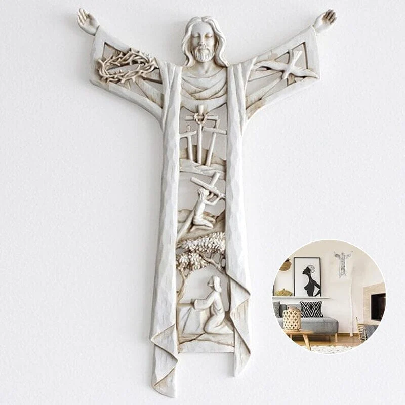 Risen Christ Wall Cross Jesus Figures - Image 2
