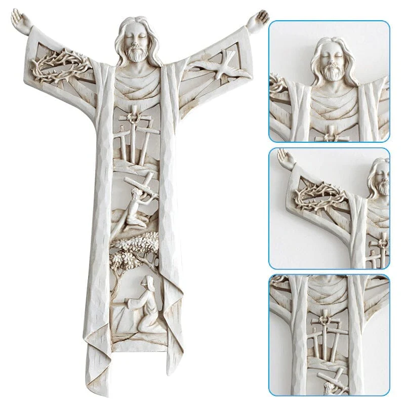 Risen Christ Wall Cross Jesus Figures - Image 4