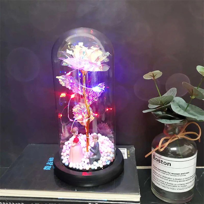 Romantic Enchanted Sparkling Rose Ornaments - Image 6