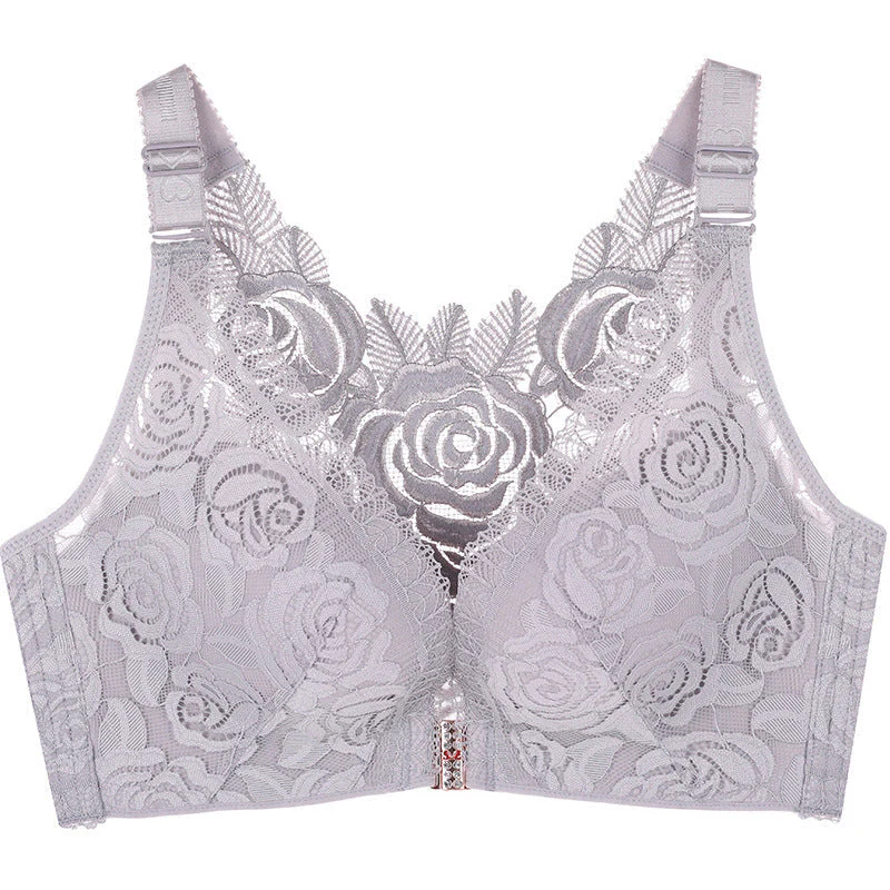 Rose Embroidery Wireless Bra - Image 6