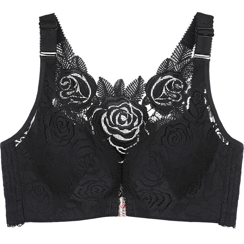 Rose Embroidery Wireless Bra - Image 8