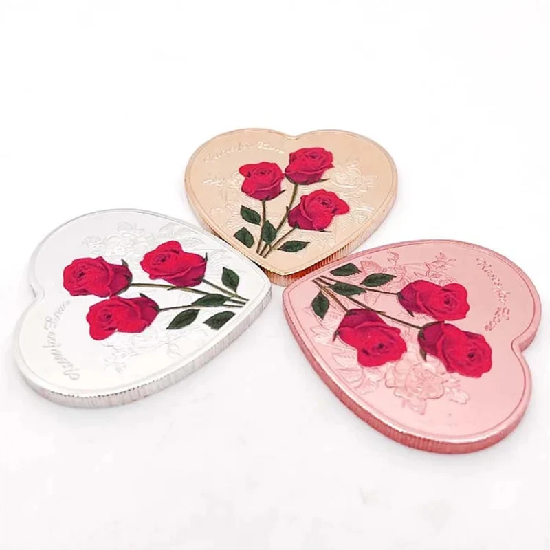 Rose Heart-Shaped Commemorative Coin - Image 11
