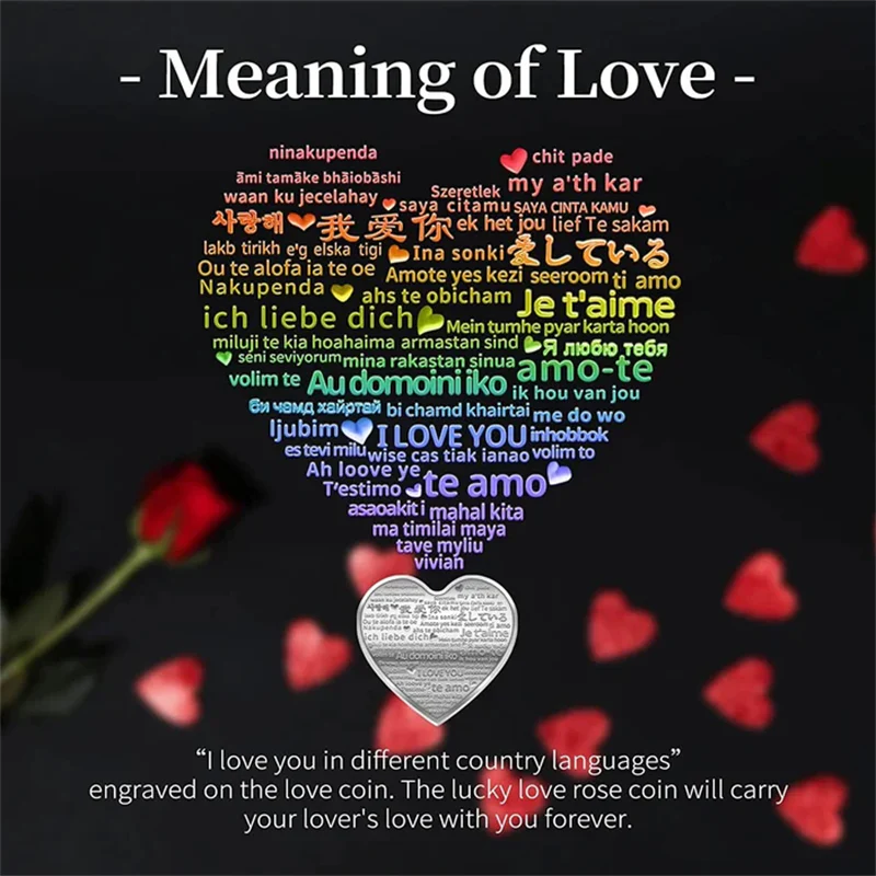 Rose Heart-Shaped Commemorative Coin - Image 6