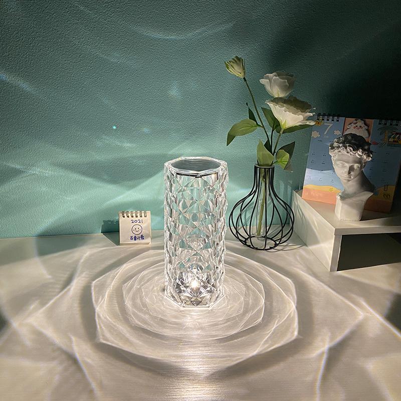 Rose Rays Crystal Diamond Table Lamp - Image 2