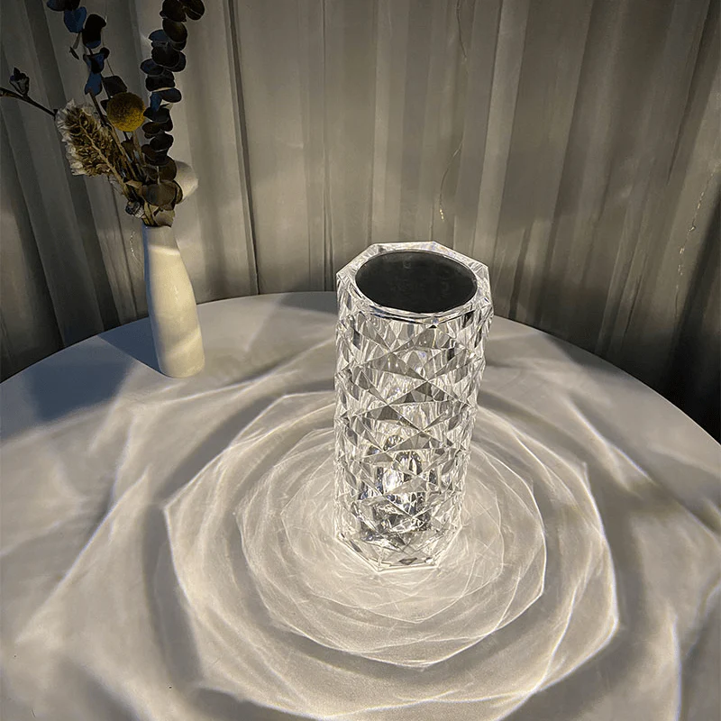 Rose Rays Crystal Diamond Table Lamp - Image 3