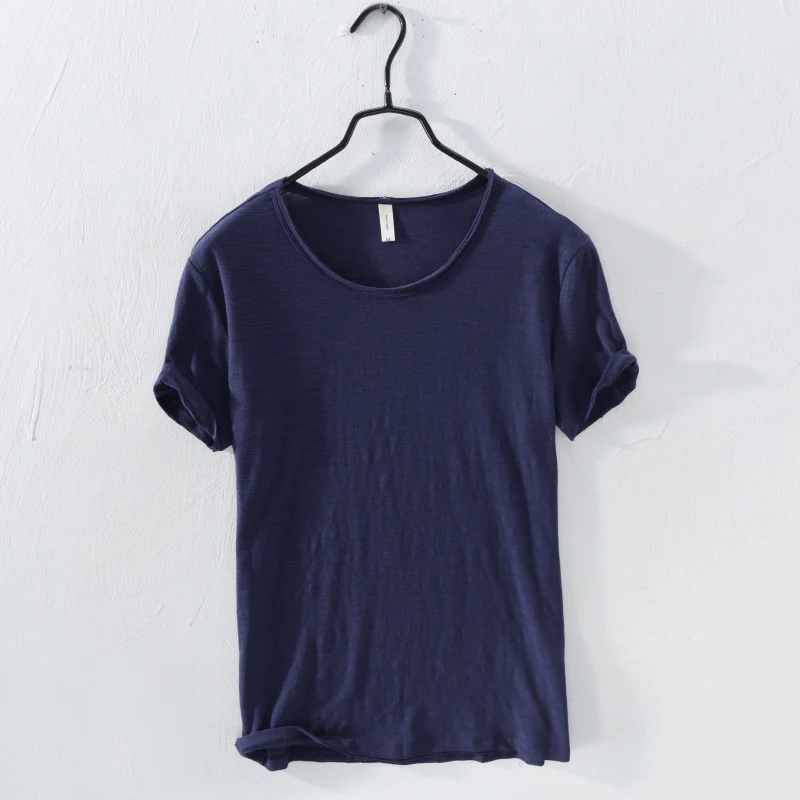 Round Neck Bamboo Cotton T-shirt - Image 5