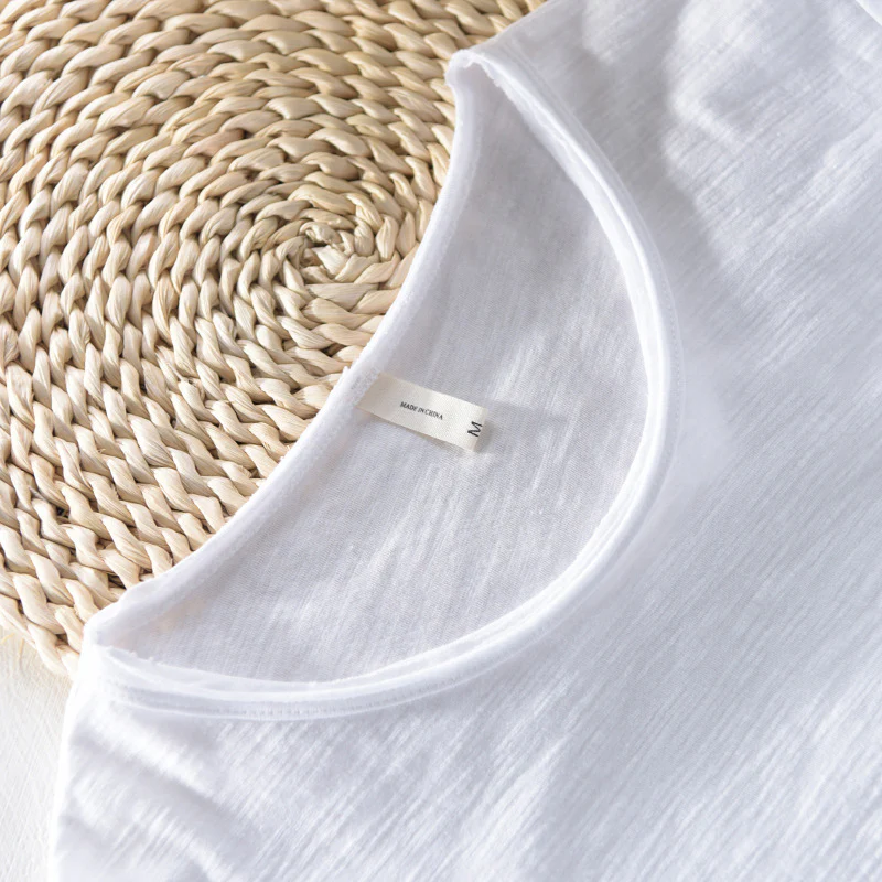 Round Neck Bamboo Cotton T-shirt - Image 6