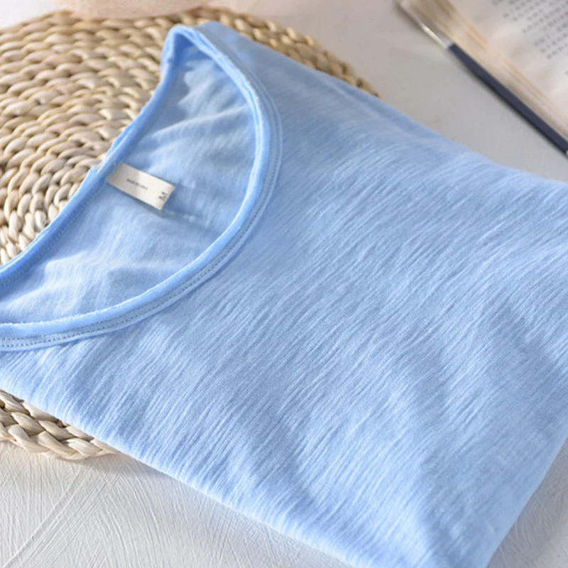 Round Neck Bamboo Cotton T-shirt - Image 8