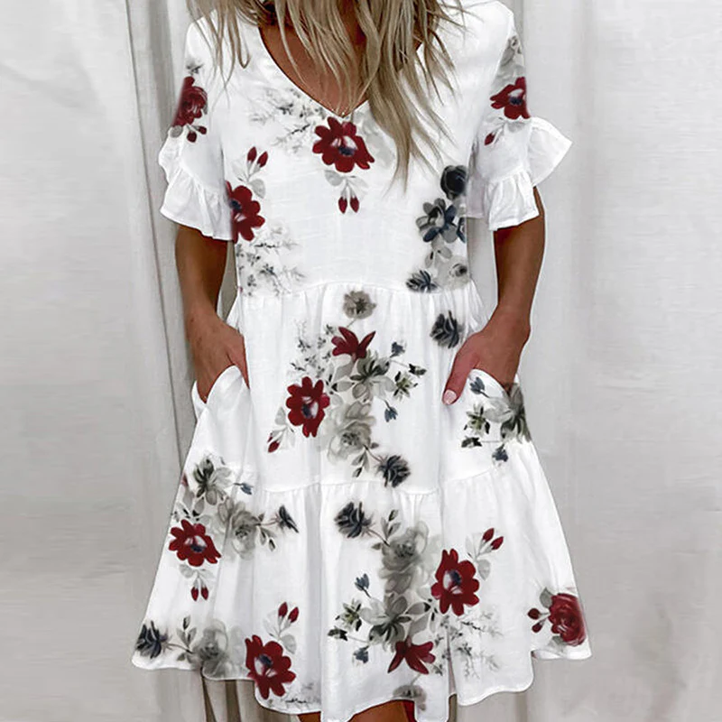 Ruffle Pattern Casual Dress - Image 2