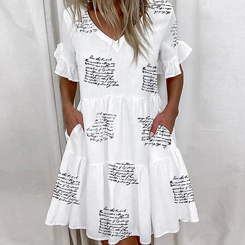 Ruffle Pattern Casual Dress - Image 3