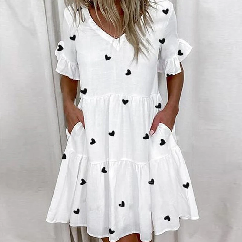 Ruffle Pattern Casual Dress - Image 4
