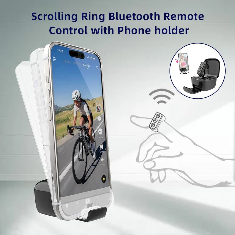 Saker Scrolling Ring Bluetooth Remote Control with Phone holder - Image 12