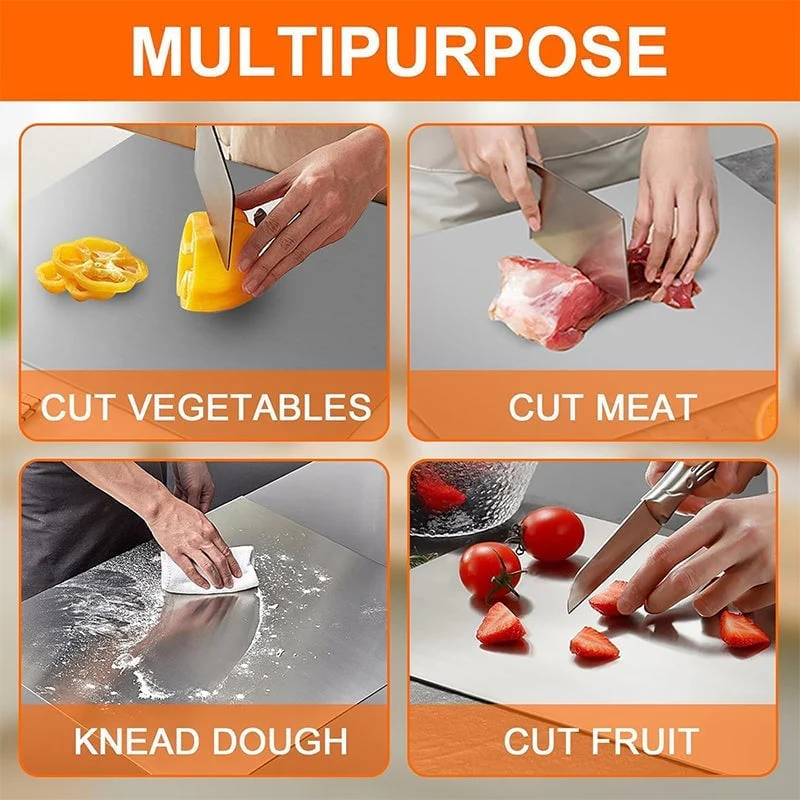 Sakerplus® Stainless Steel Kitchen Cutting Board - Image 2