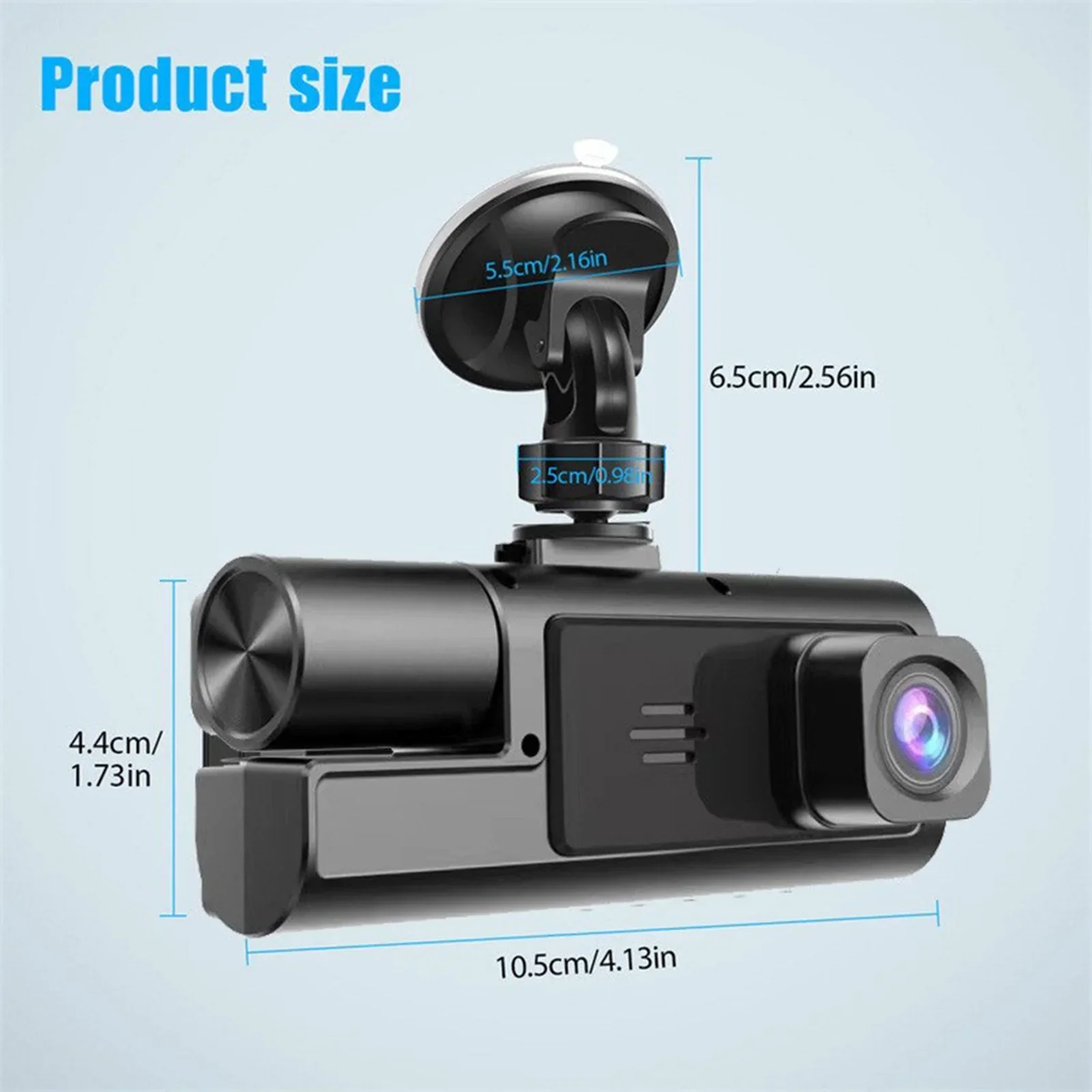 🚘3 Channel Dash Cam Front and Rear Inside - Image 11