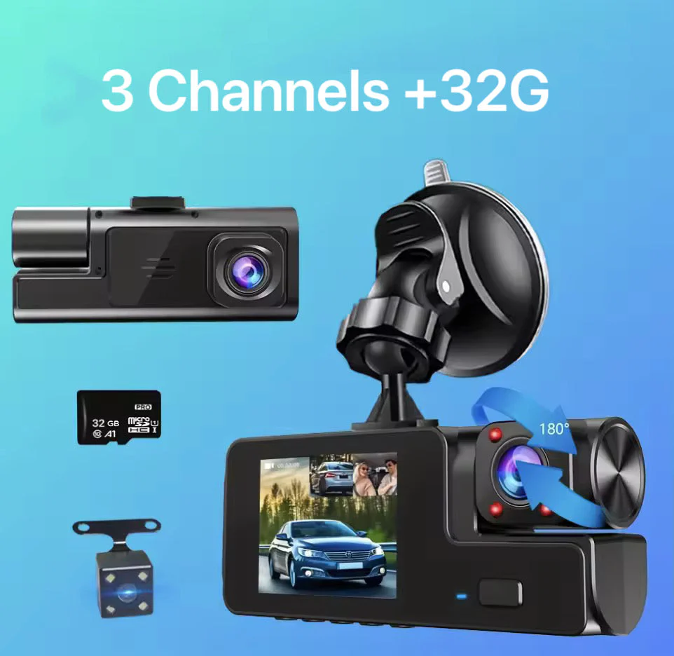 🚘3 Channel Dash Cam Front and Rear Inside - Image 14
